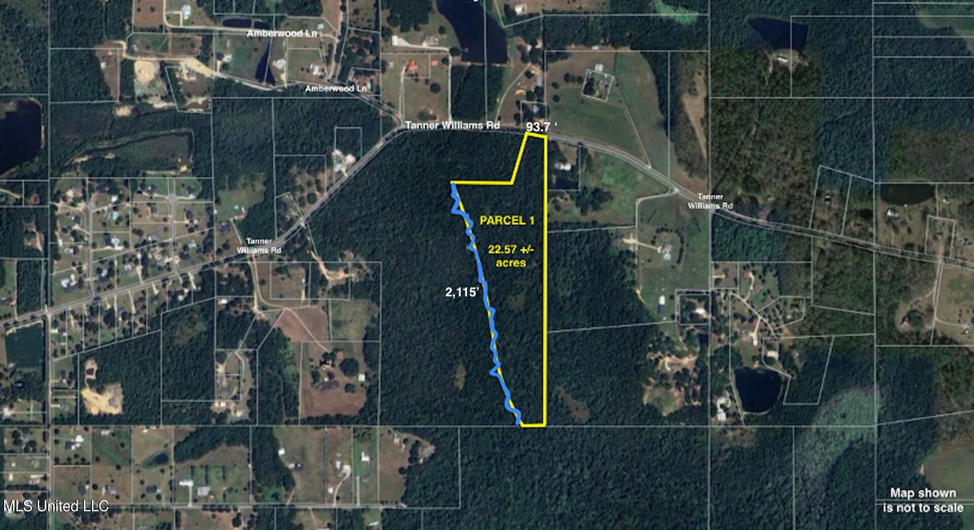 1 Tanner Williams Road Lucedale, MS 39452 - Photo 2 of 10 AERIAL MAP FOR PARCEL 1