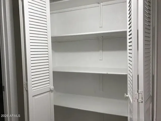 a close view of closet