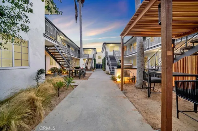 a view of outdoor space with seating area