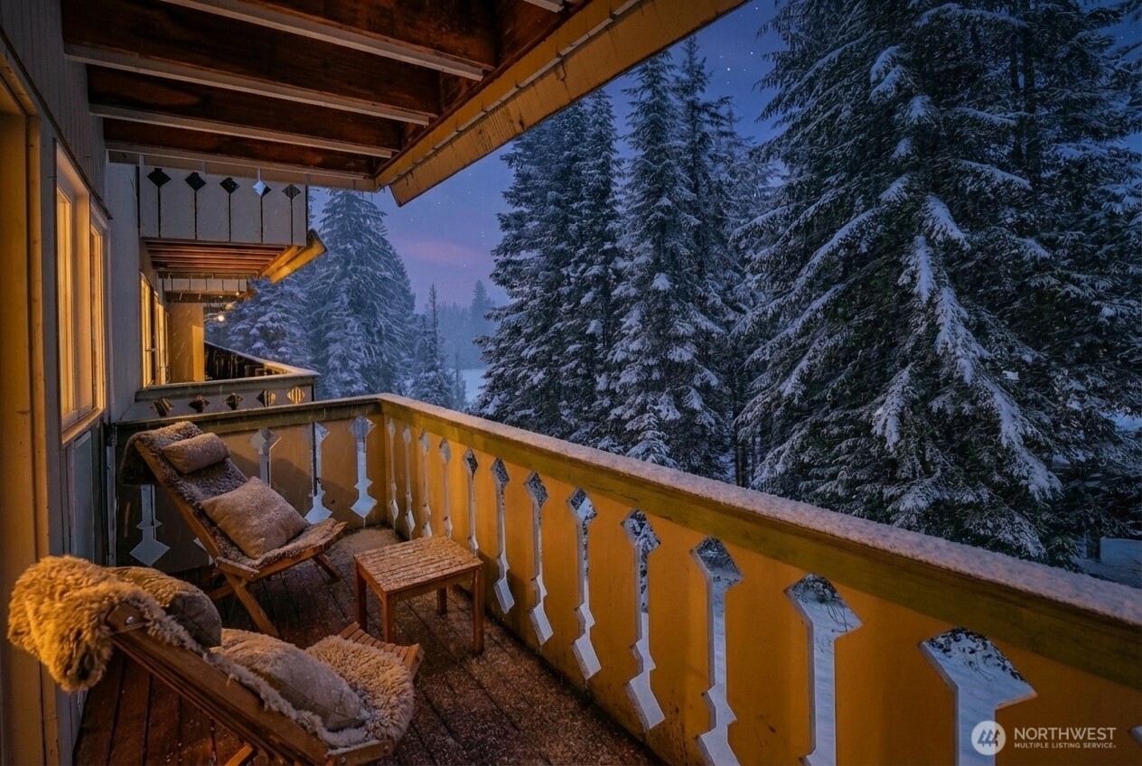 220 Tanner Way, Unit 206 Snoqualmie Pass, WA 98068 - Photo 22 of 37 a view of balcony with furniture