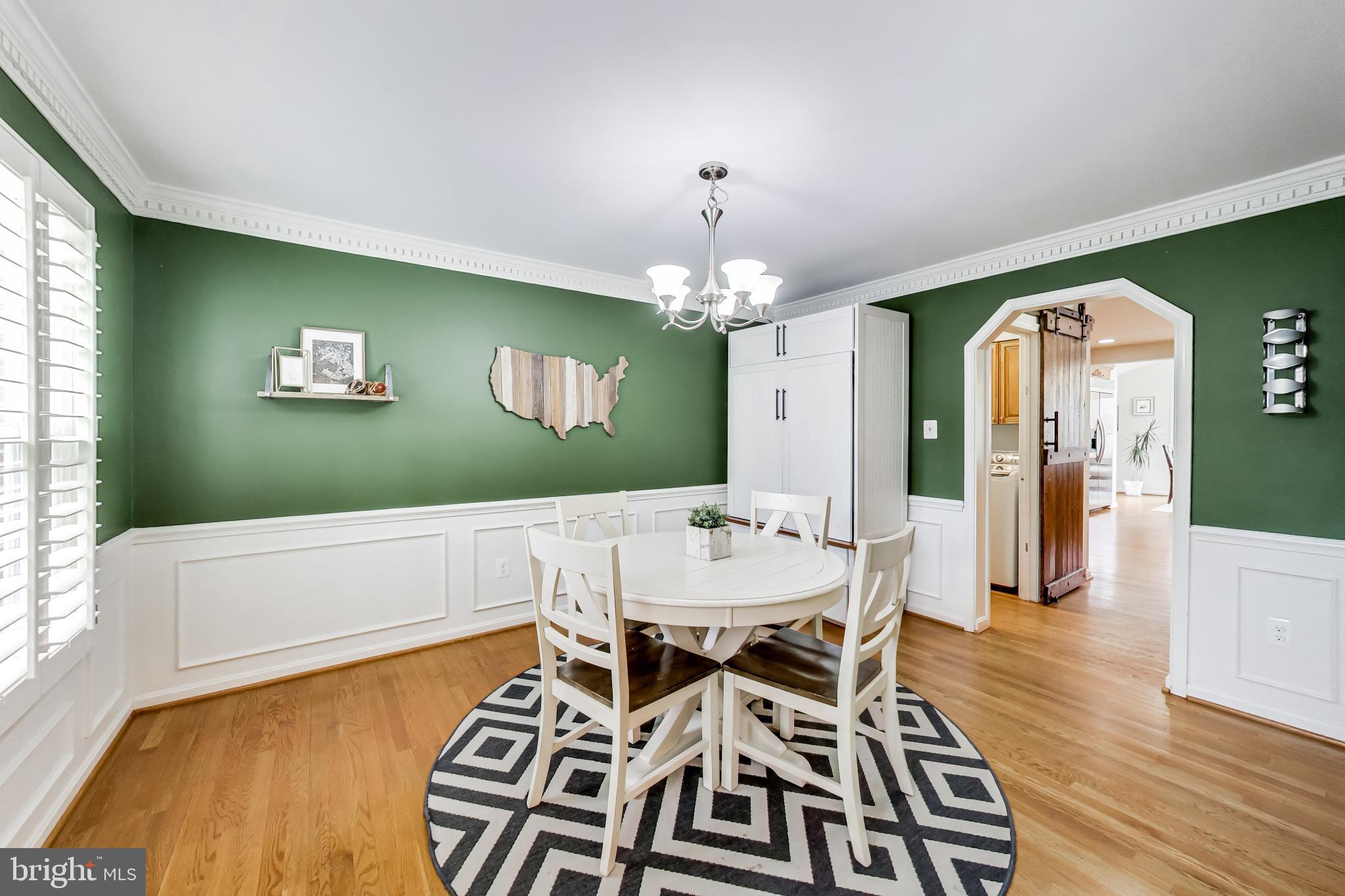 3137 Hunt Road Oakton, VA 22124 - Photo 11 of 93 Formal Dining Room with Exquisite Moldings