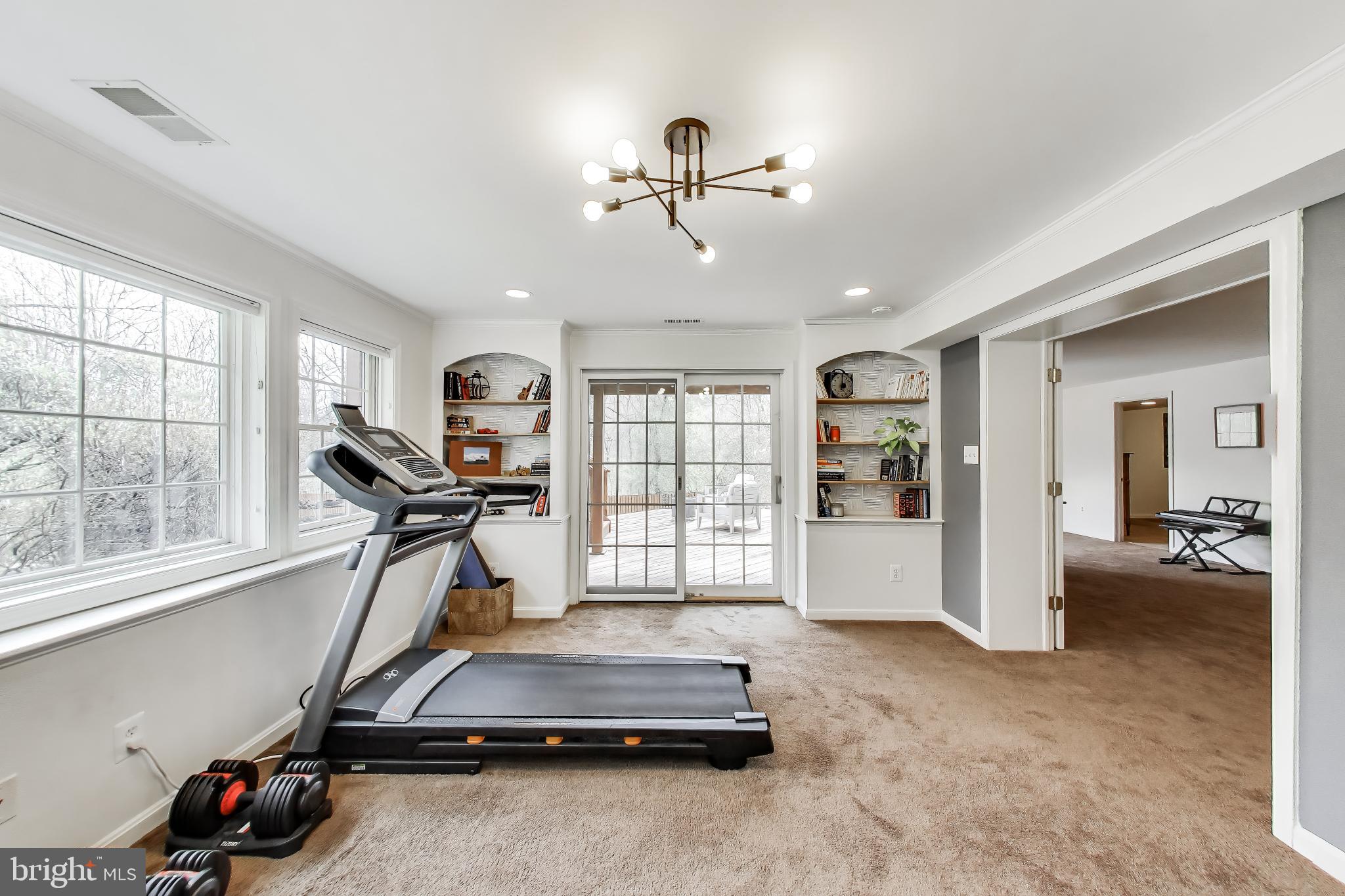 3137 Hunt Road Oakton, VA 22124 - Photo 58 of 93 Office/Gym has Sliding Glass Door to Lower Deck