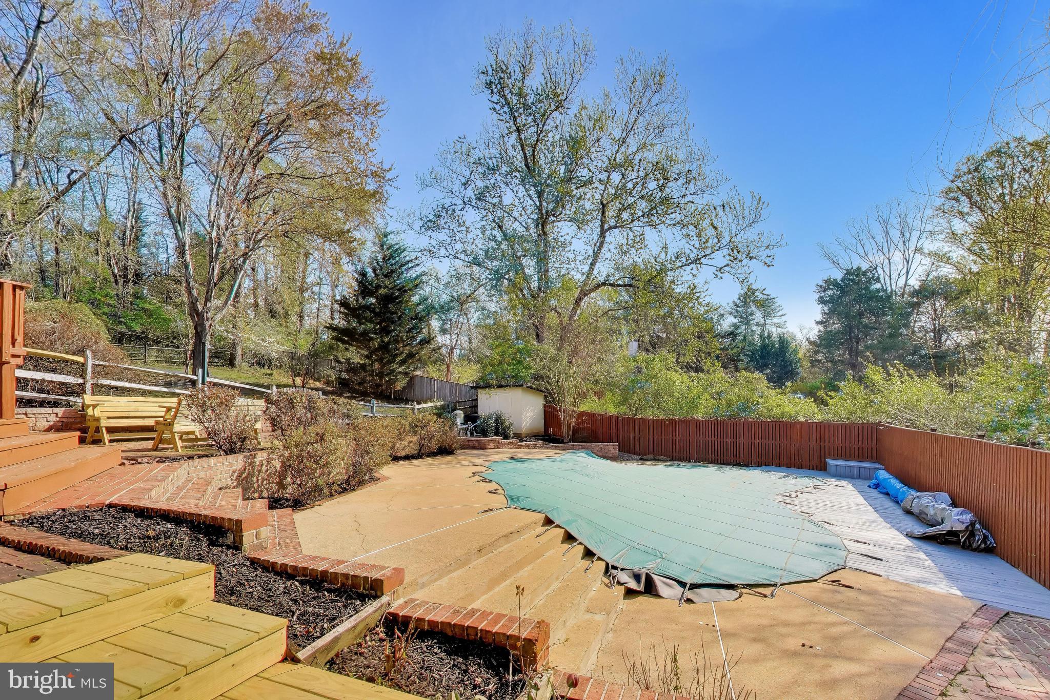 3137 Hunt Road Oakton, VA 22124 - Photo 65 of 93 View of Pool from Lower Deck Area