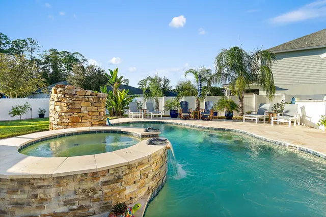 a view of outdoor space yard swimming pool and patio