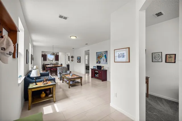 a view of a livingroom with furniture and a living room