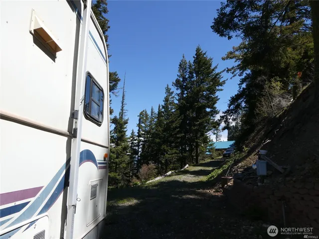 a view of street from balcony