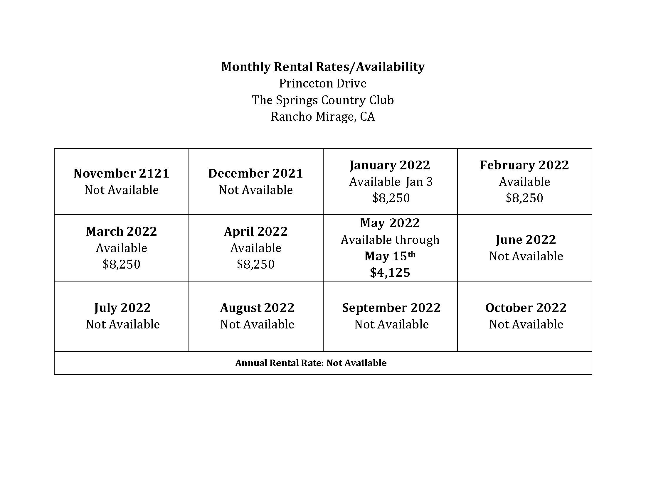 Undisclosed Address Rancho Mirage, CA 92270 - Photo 2 of 52 Rental Schedule
