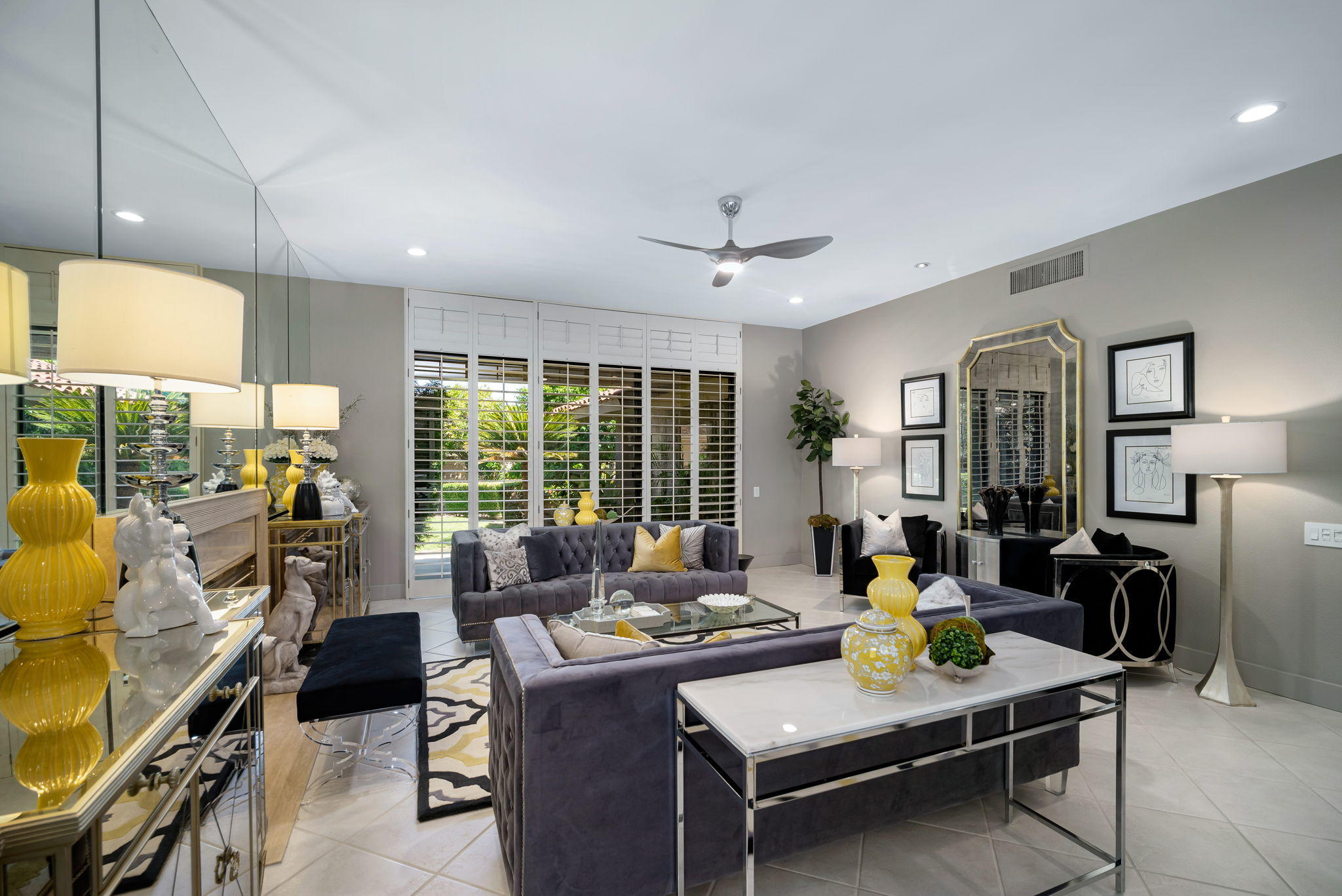 Undisclosed Address Rancho Mirage, CA 92270 - Photo 18 of 52 a view of a dining room with furniture window and outside view