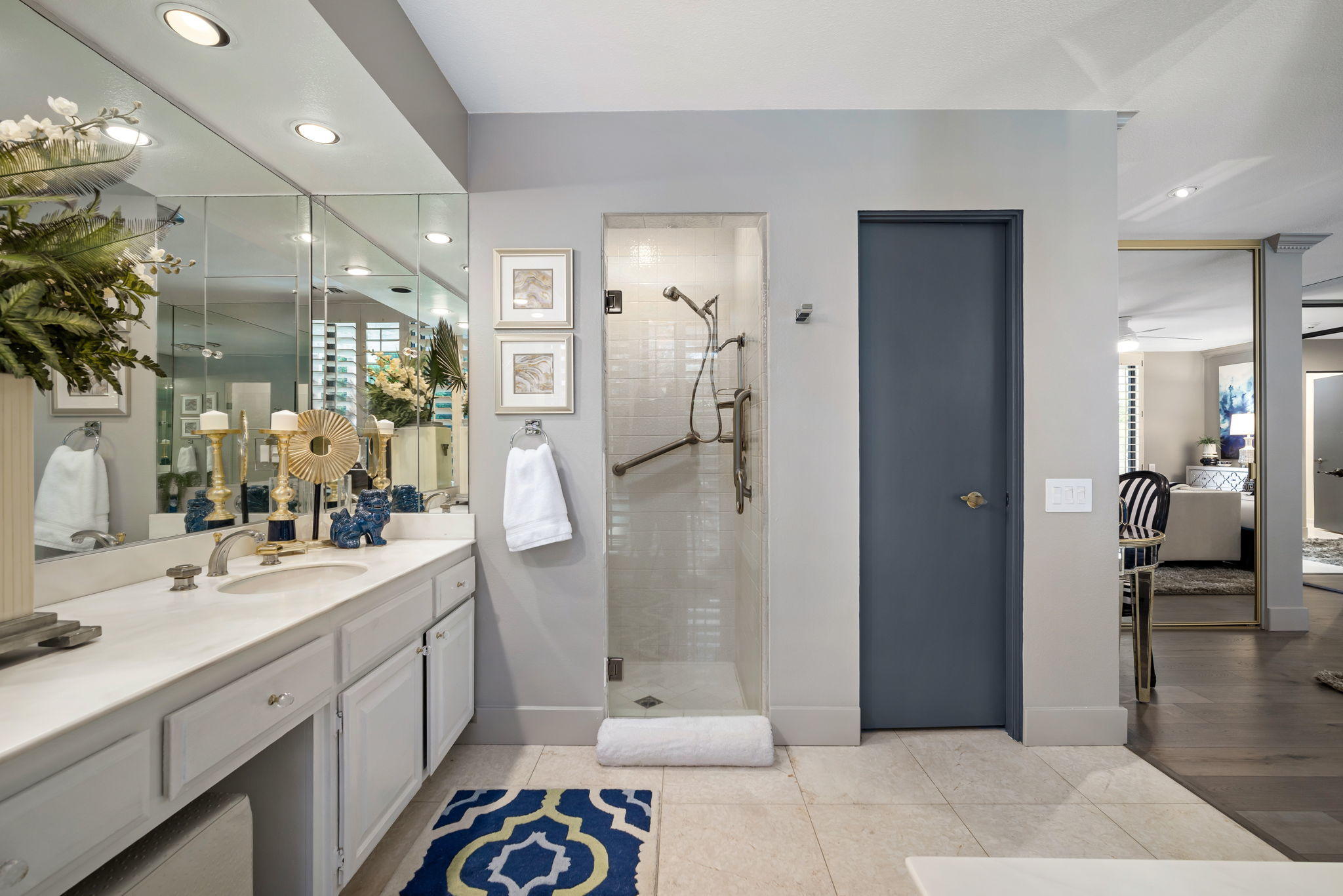 Undisclosed Address Rancho Mirage, CA 92270 - Photo 33 of 52 a bathroom with a sink a toilet and shower