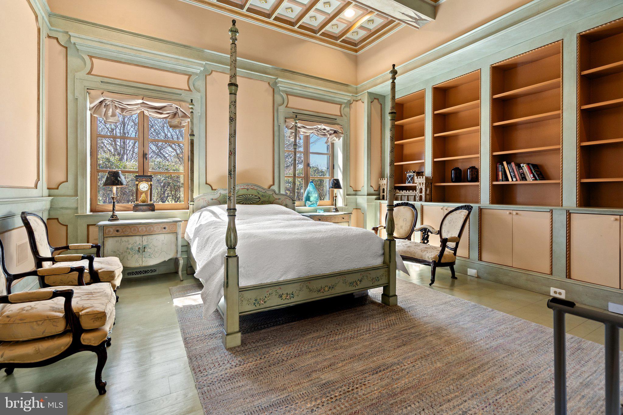 2547 Halfway Road The Plains, VA 20198 - Photo 32 of 90 a bedroom with a bed a bookshelf and a large window