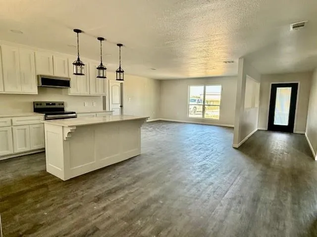 a kitchen with stainless steel appliances a stove top oven a sink a refrigerator a window