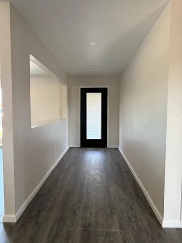 an empty room with a window