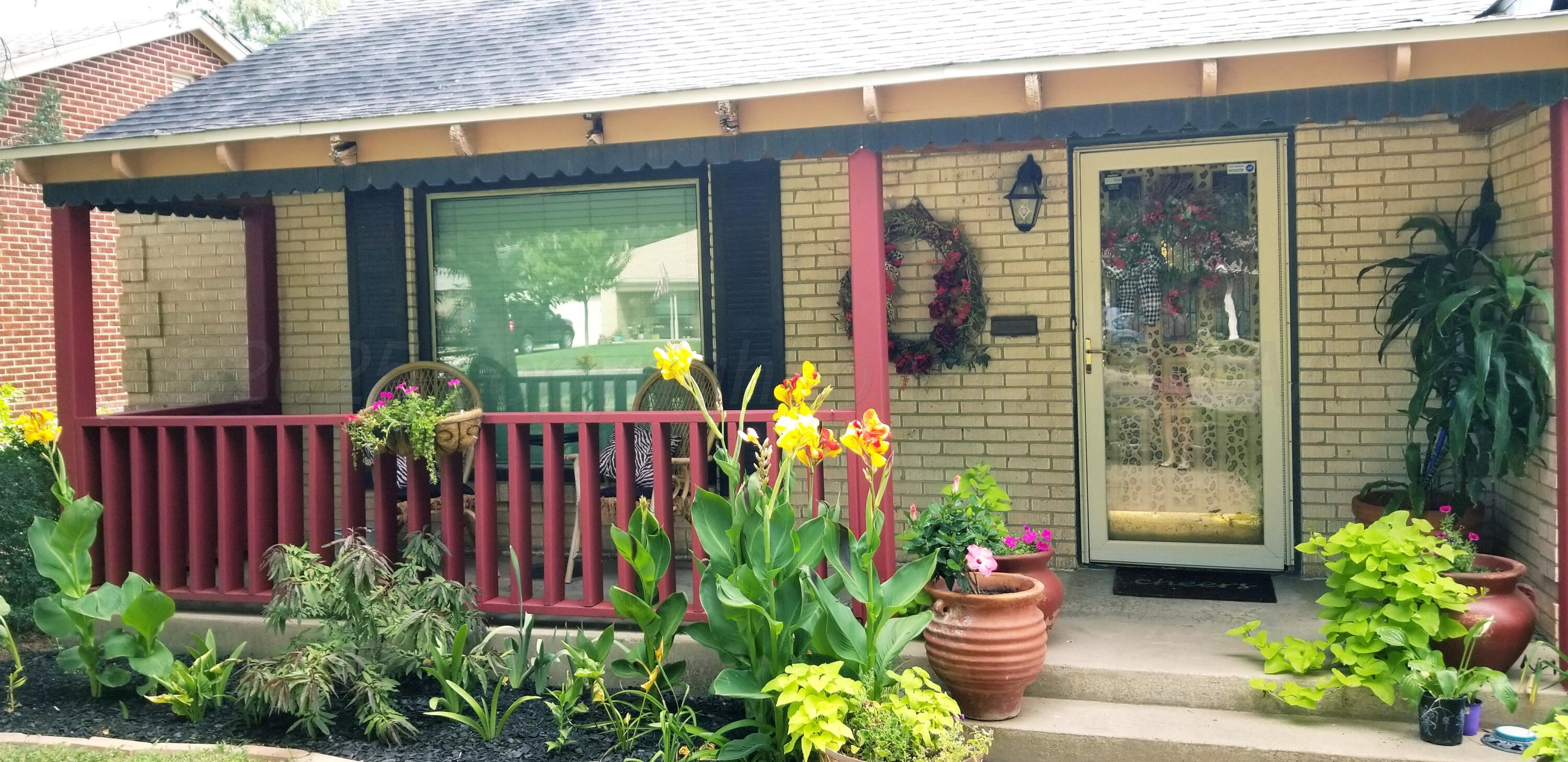 a view of a potted plants in front of a building