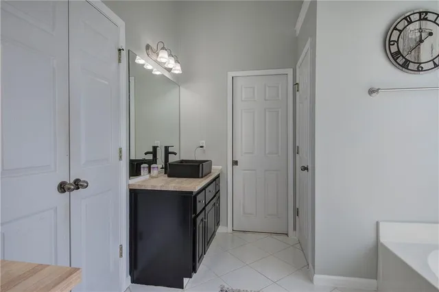 a view of balcony with wooden floor