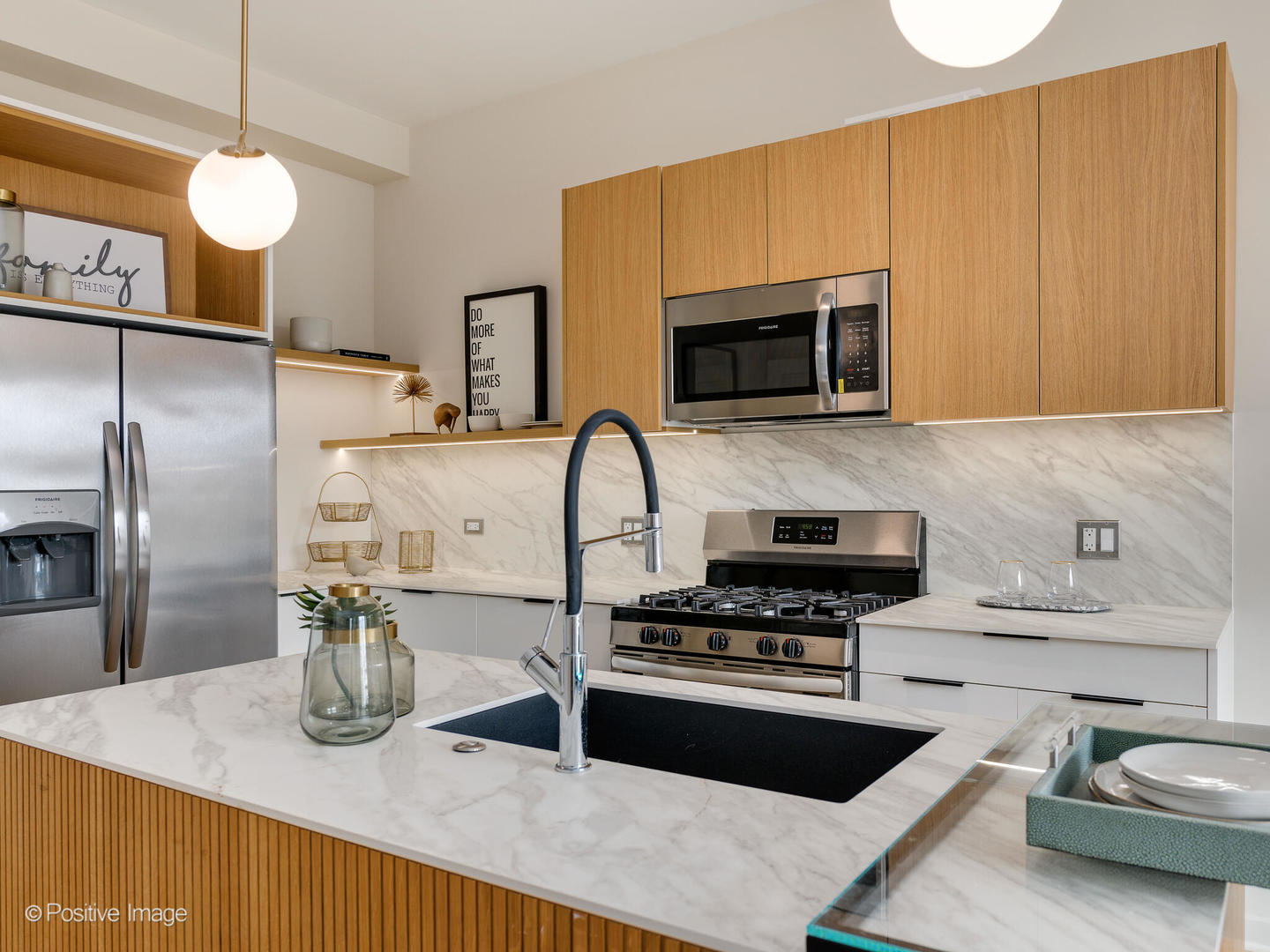 2811 Thatcher Avenue, Unit 301 River Grove, IL 60171 - Photo 7 of 44 a kitchen with sink a stove and refrigerator