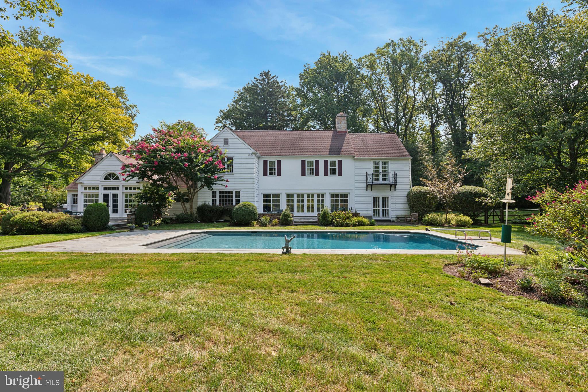 7247 Beech Road Ambler, PA 19002 - Photo 24 of 24 Rear view of house and pool