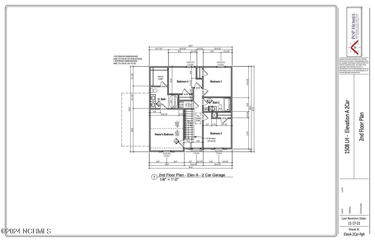 137 Slatestone Road Washington, NC 27889 - Photo 3 of 3 1508 LH Elev A - 2 Car SF