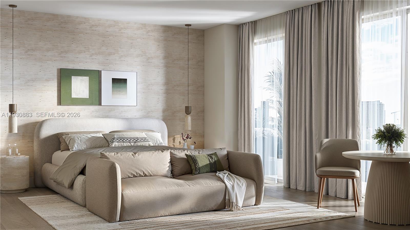 1741 Southwest 2nd Avenue, Unit 427 Miami, FL 33129 - Photo 5 of 20 a living room with furniture and a large window