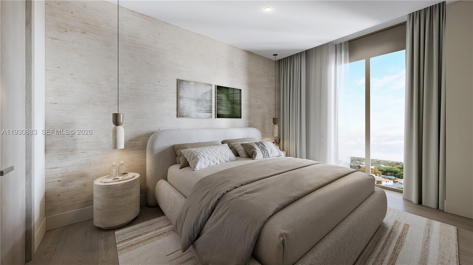 1741 Southwest 2nd Avenue, Unit 427 Miami, FL 33129 - Photo 6 of 20 a bedroom with a bed and a large window