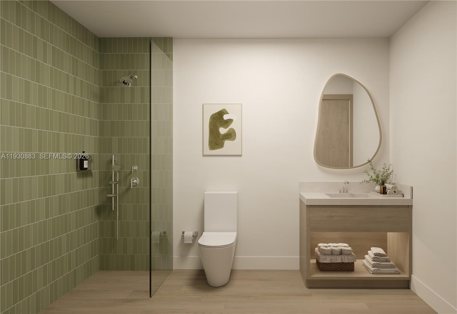 1741 Southwest 2nd Avenue, Unit 427 Miami, FL 33129 - Photo 7 of 20 a bathroom with a toilet sink and mirror