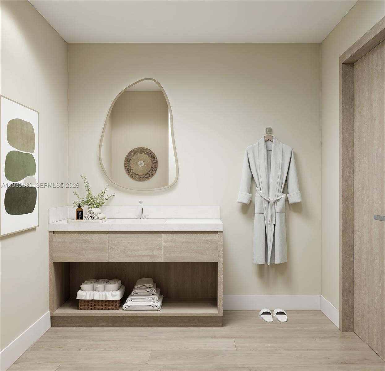 1741 Southwest 2nd Avenue, Unit 427 Miami, FL 33129 - Photo 8 of 20 a bathroom with a sink and a mirror