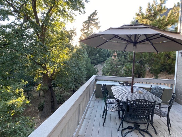 1010 Black Oaks Drive Lake Arrowhead, CA 92352 - Photo 51 of 52 a view of chairs and table in the balcony