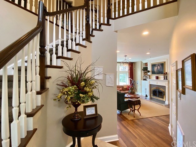 1010 Black Oaks Drive Lake Arrowhead, CA 92352 - Photo 6 of 52 a view of entryway and hall with wooden floor