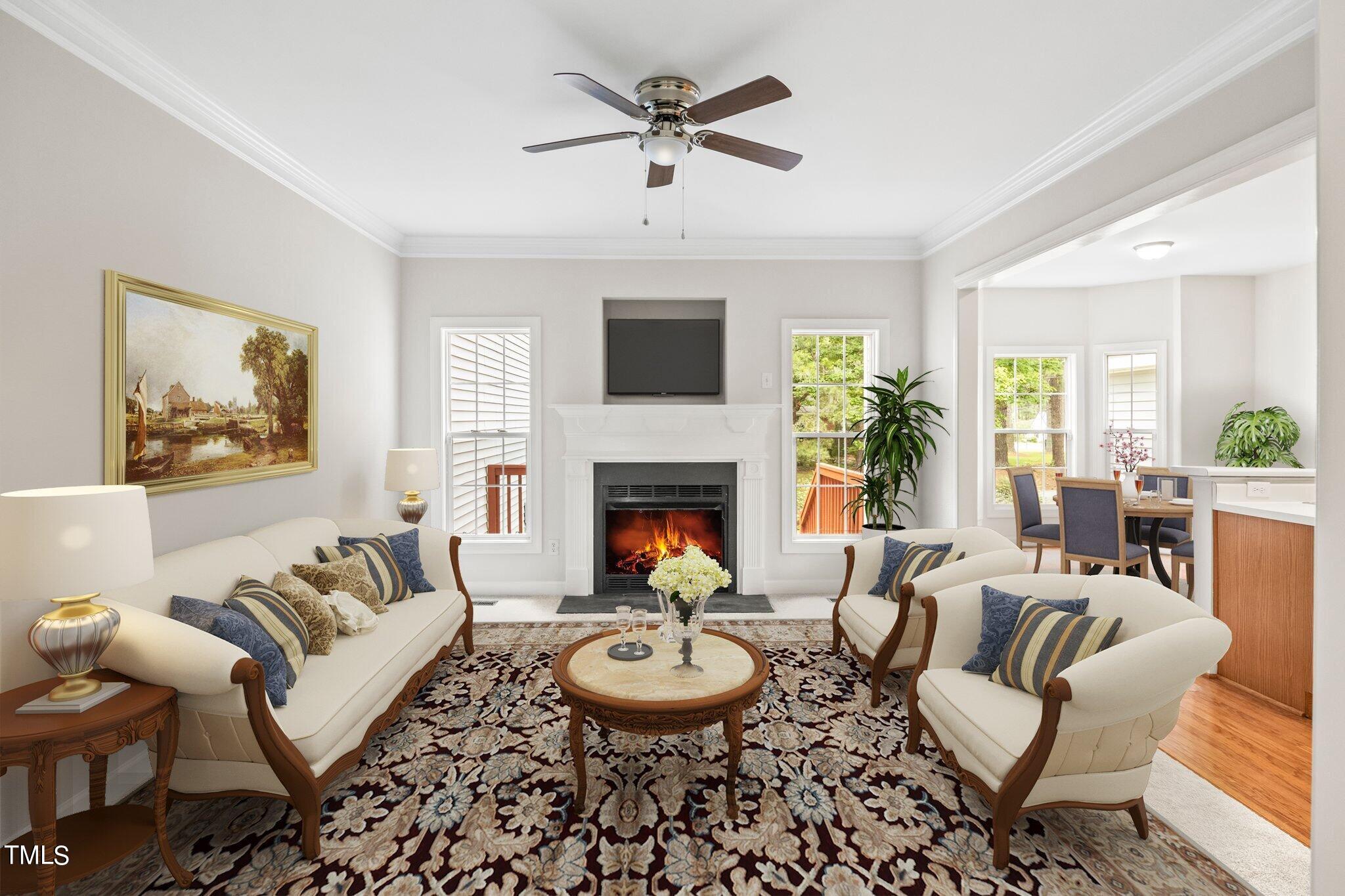 216 Grand Springs Garner, NC 27529 - Photo 5 of 21 Virtually staged living room