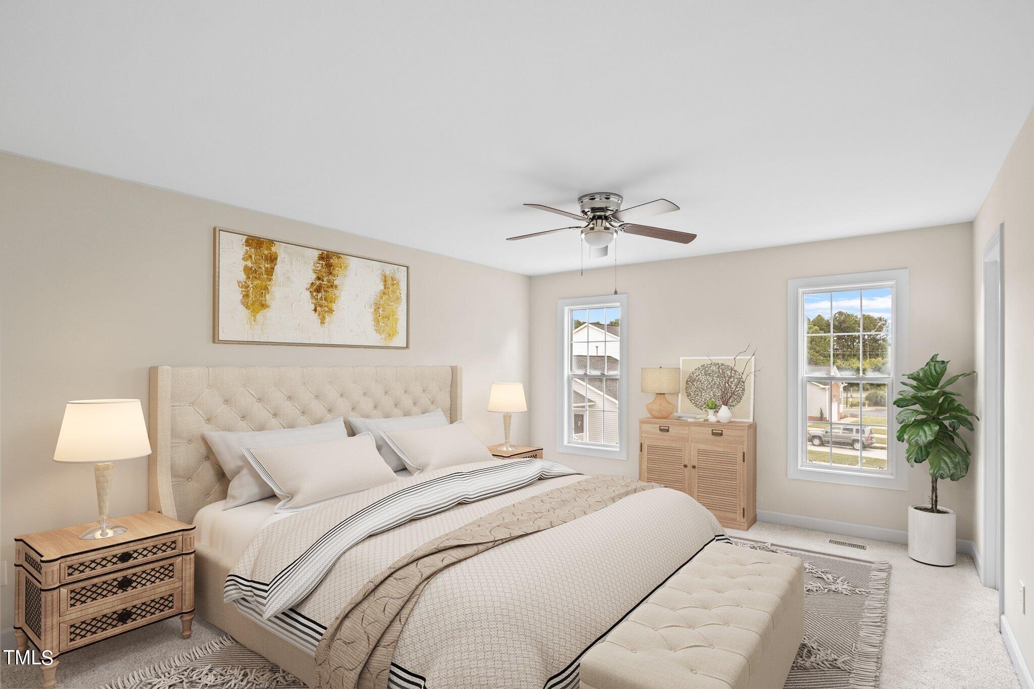 216 Grand Springs Garner, NC 27529 - Photo 9 of 21 Virtually staged master bedroom