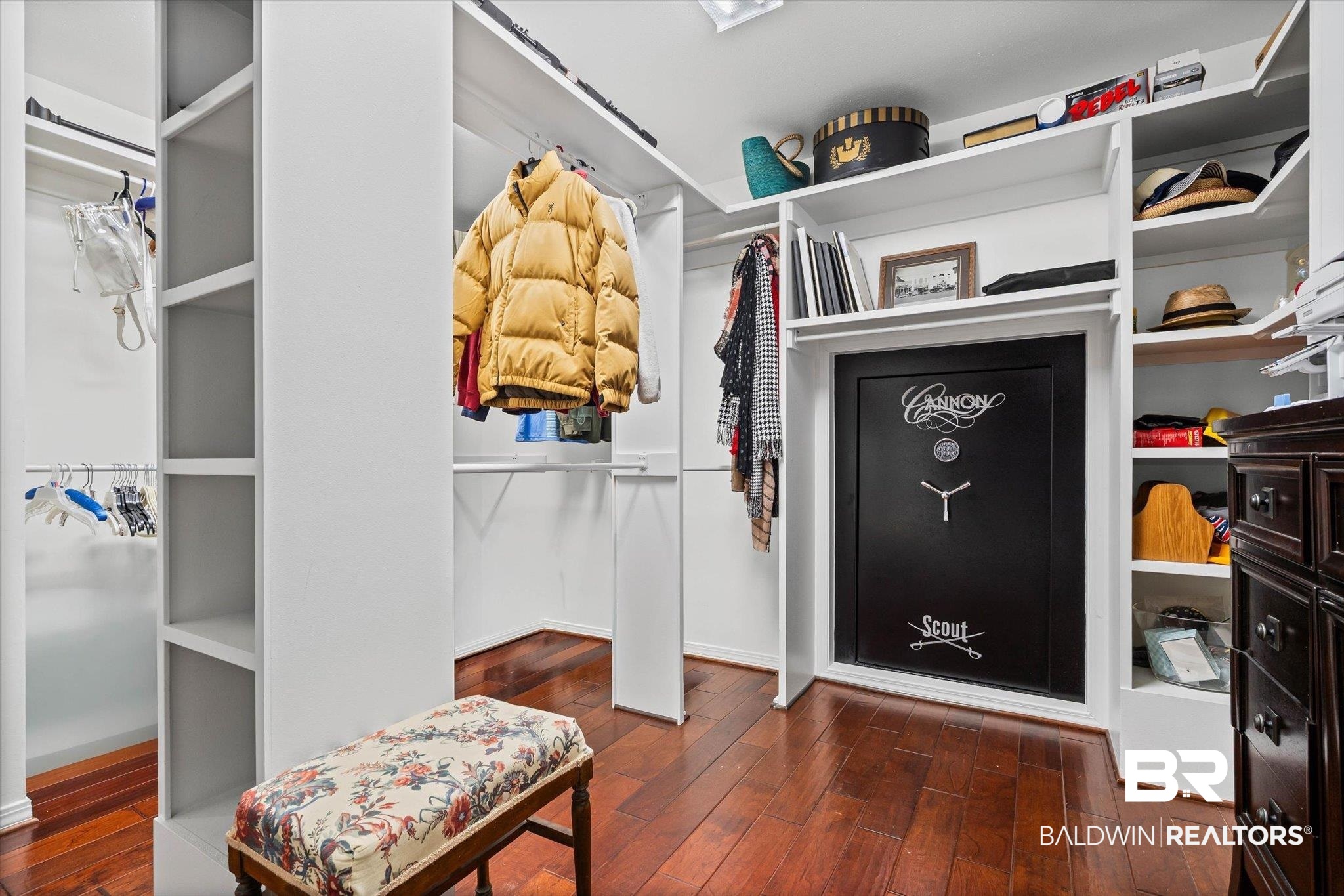 31369 Blakeley Way Daphne, AL 36527 - Photo 11 of 38 Walk in closet featuring dark wood finished floors