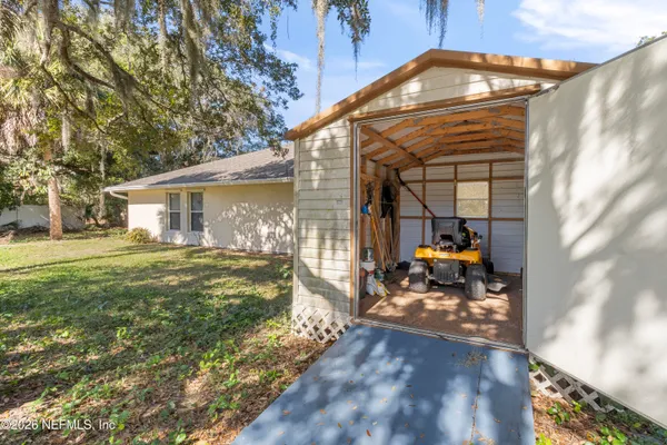 a view of a house with a patio