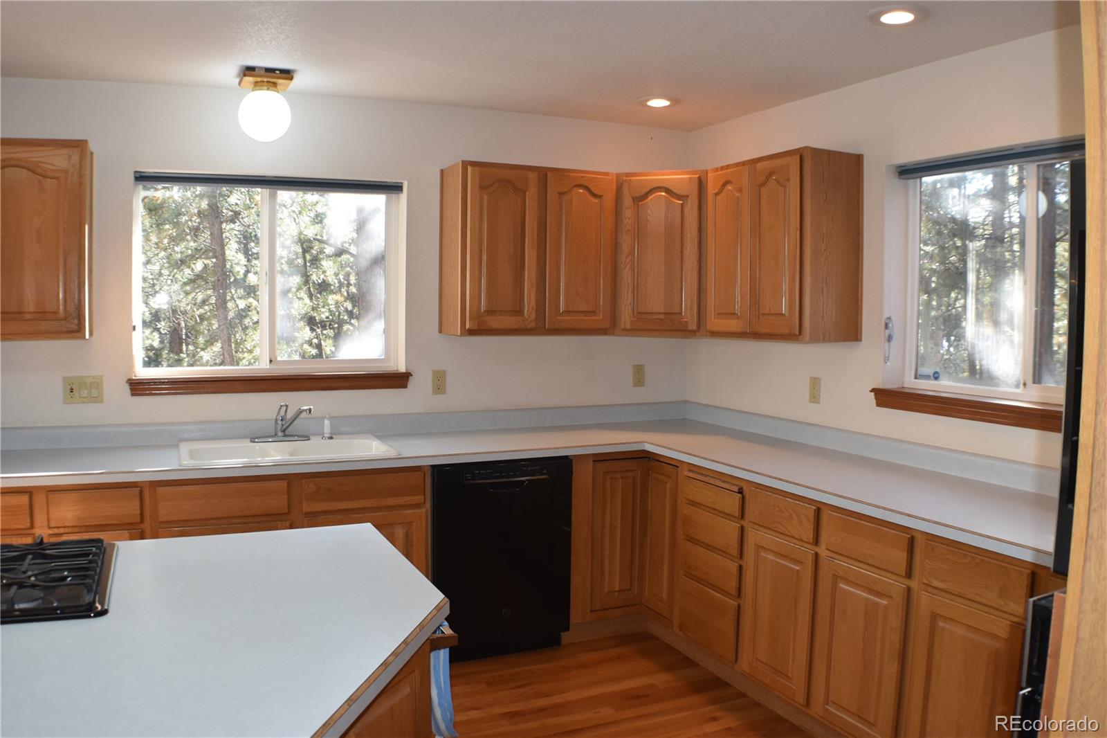 14540 Rosholt Loop Colorado Springs, CO 80921 - Photo 8 of 50 a kitchen with a sink window and cabinets