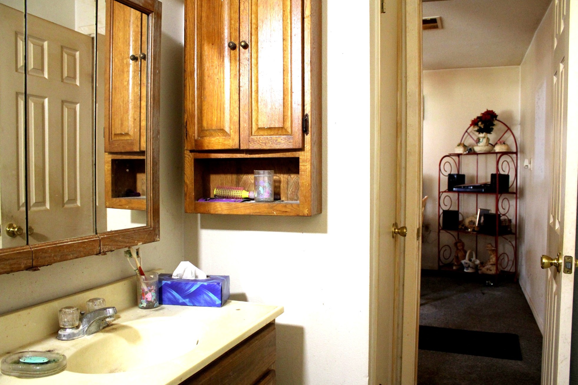 386 Lawrence Road Trinity, TX 75862 - Photo 13 of 30 a bathroom with a sink and a mirror