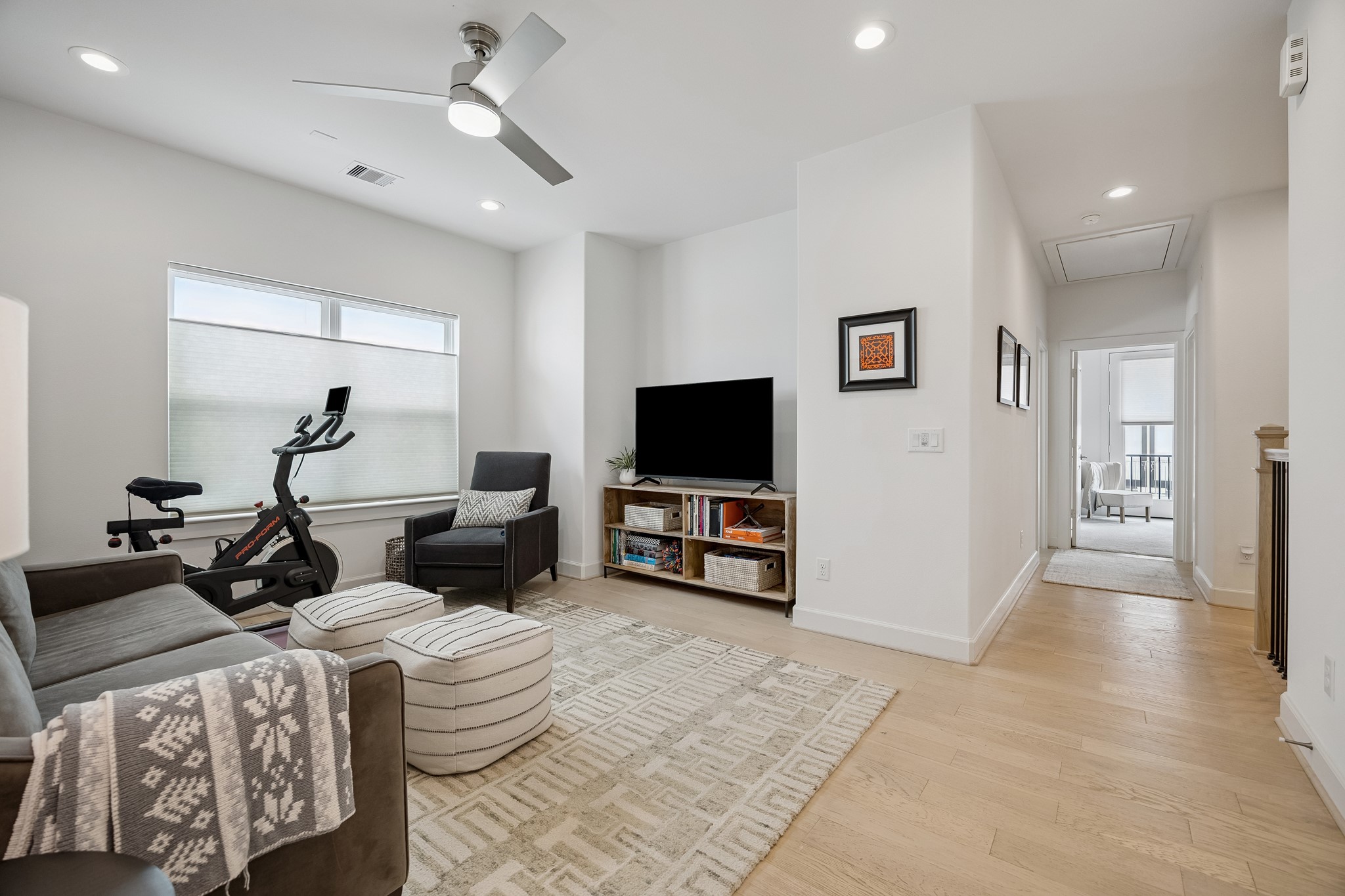 1747 Ojeman Point Lane Houston, TX 77055 - Photo 13 of 24 The game room offers a private retreat adjacent to the primary suite and next to the laundry room.