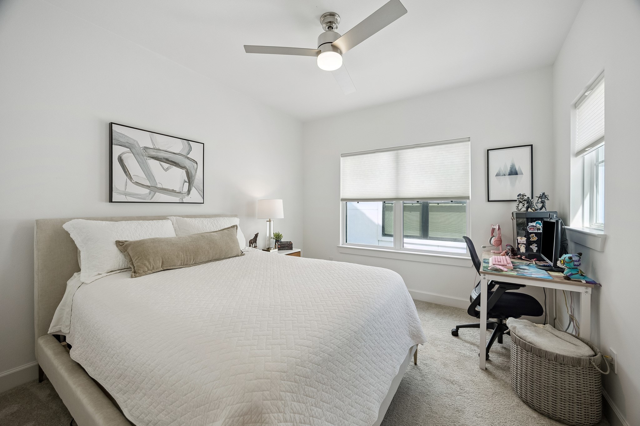 1747 Ojeman Point Lane Houston, TX 77055 - Photo 18 of 24 Both bedrooms feature walk-in closets and installed ceiling fans.