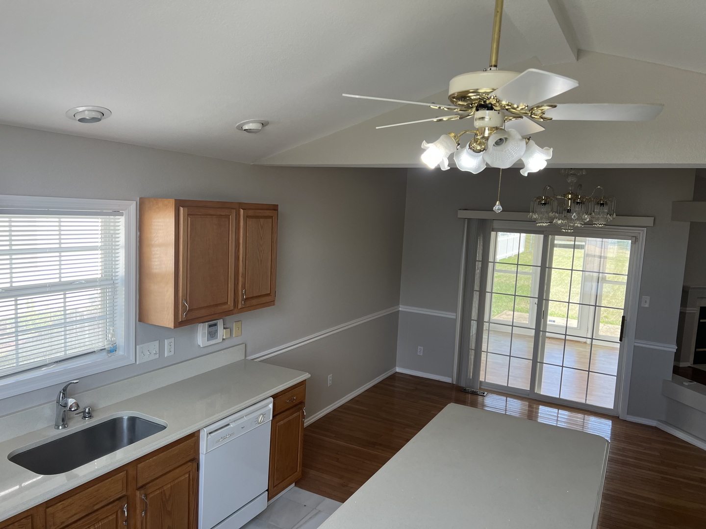3123 Brookstone Danville, IL 61832 - Photo 6 of 20 a spacious bathroom with a sink a chandelier and a large window