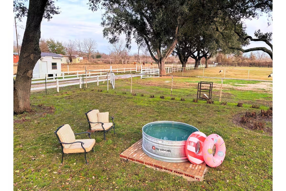 37110 Donigan Road Brookshire, TX 77423 - Photo 36 of 43 a view of a swimming pool with lounge chairs