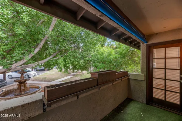 a view of outdoor space with seating