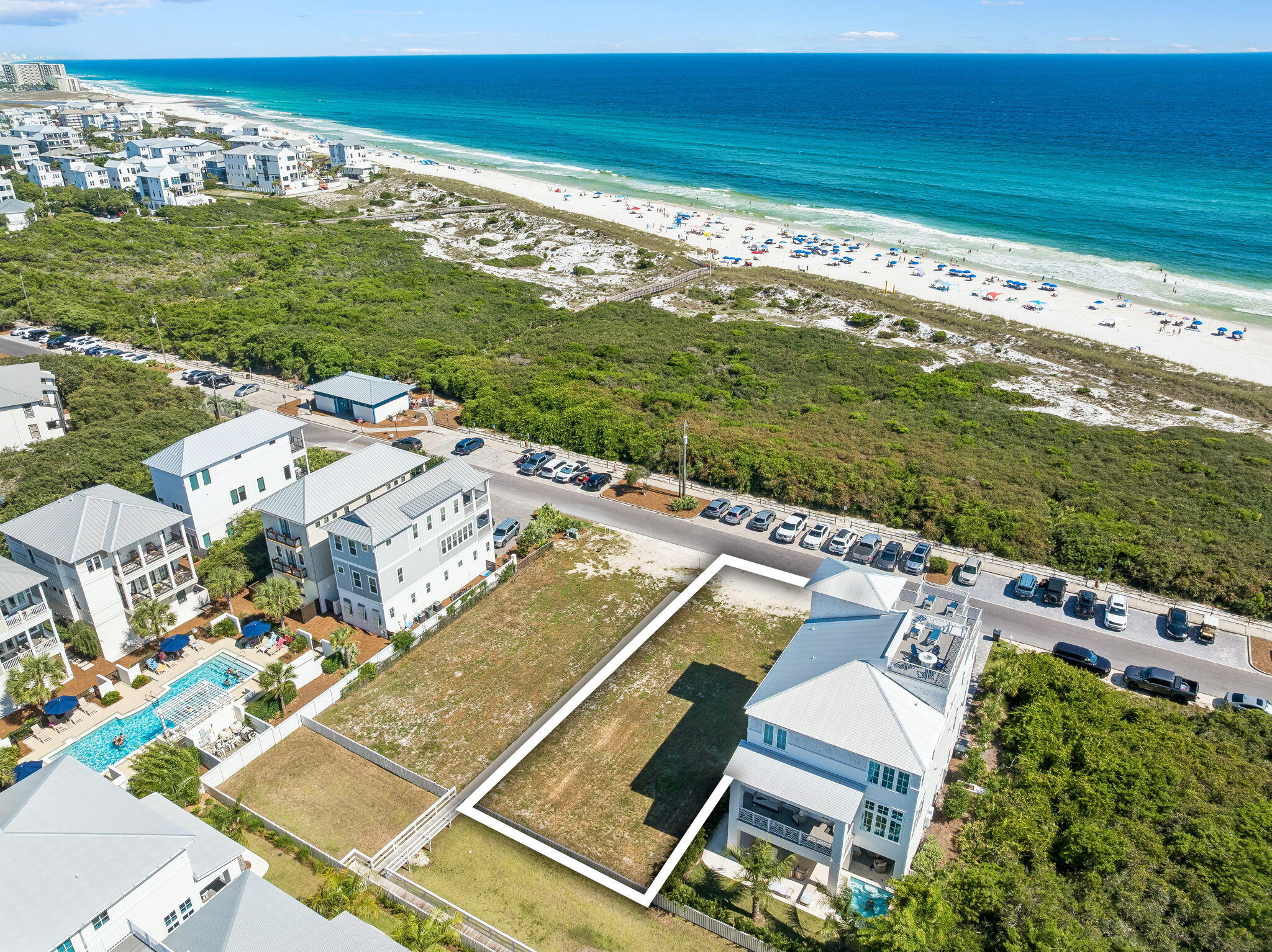 358 West Park Place Ave Inlet Beach Inlet Beach, FL 32461 - Photo 3 of 17 an aerial view of a house with a garden
