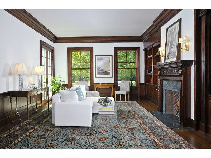 47 Round Hill Road Greenwich, CT 06831 - Photo 8 of 22 a living room with furniture and a fireplace