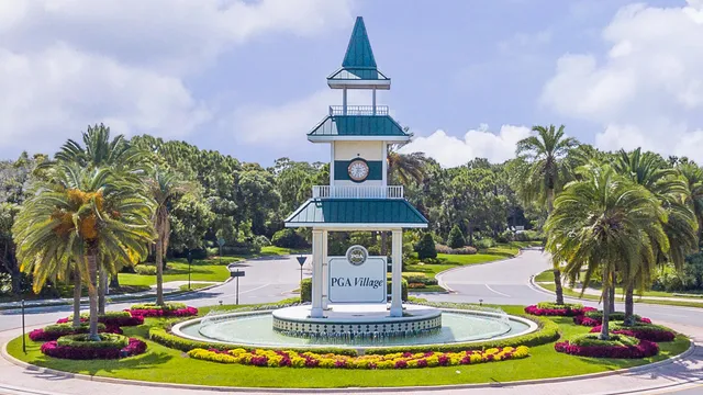 a view of swimming pool with a garden