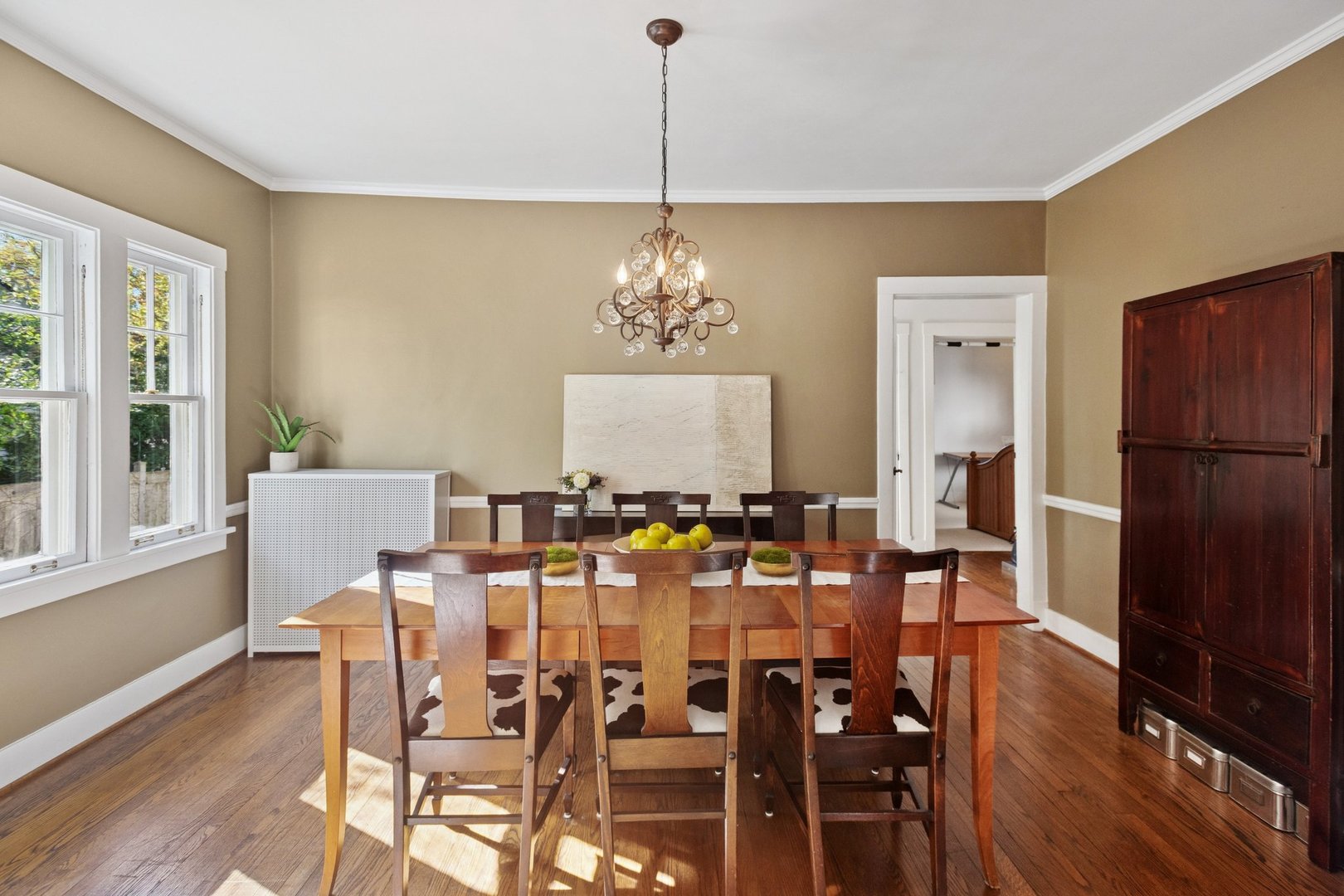 228 Poplar Street Winnetka, IL 60093 - Photo 6 of 34 a view of a dining room with furniture window and wooden floor