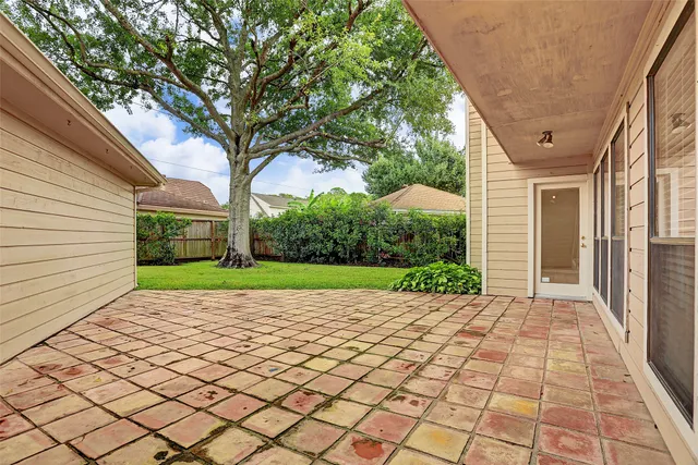 a view of porch with seating space