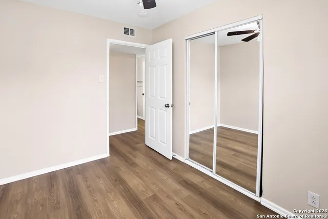a view of wooden floor in a room