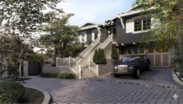 a view of a house with a patio