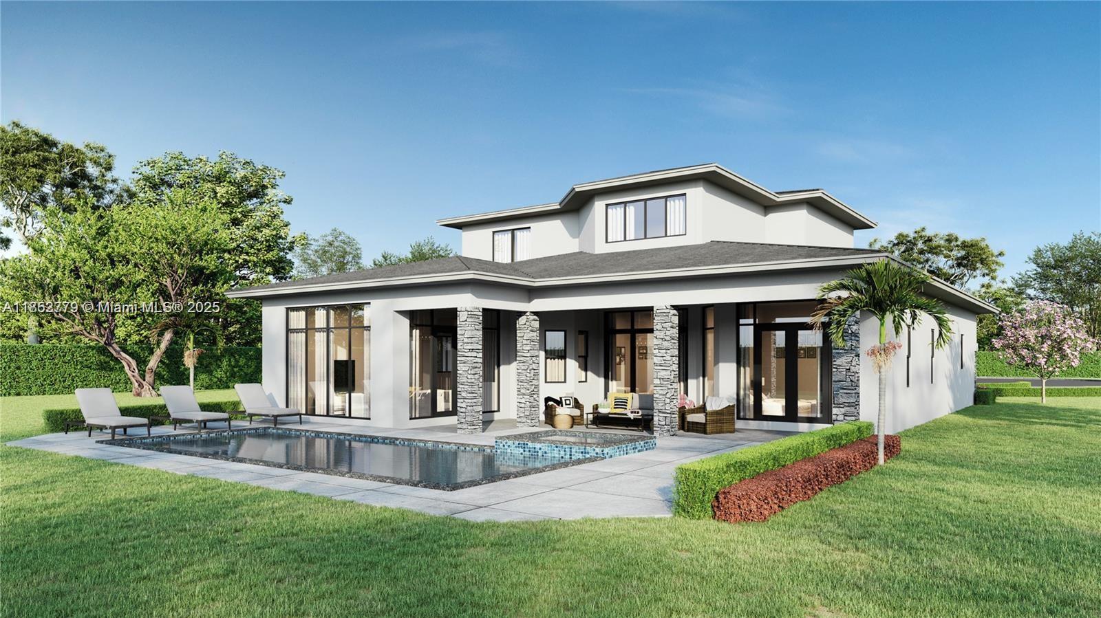 15141 Southwest 25th Street Fort Lauderdale, FL 33326 - Photo 2 of 9 a view of a house with a big yard and large trees