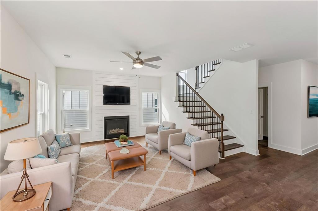 2637 Mills Bend Decatur, GA 30034 - Photo 3 of 14 a living room with furniture and a fireplace
