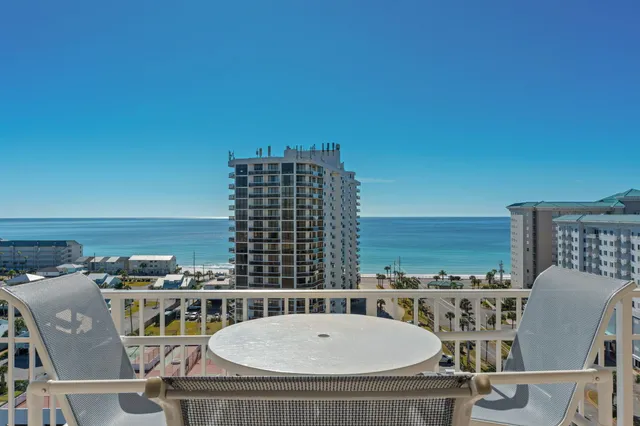 a view of city from balcony