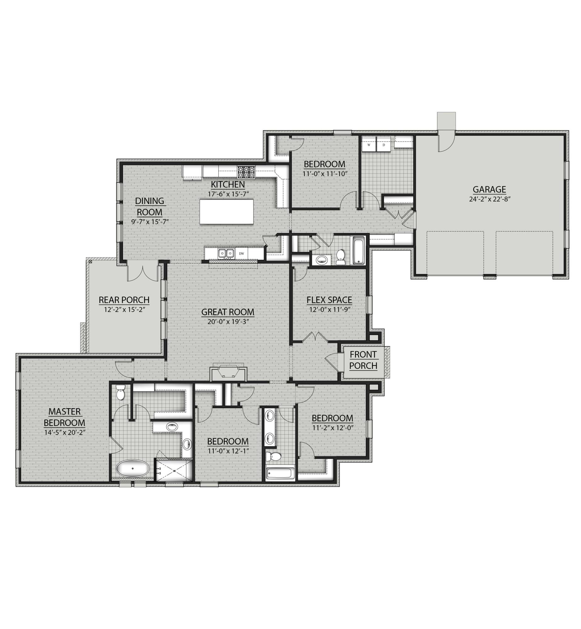 18 East Captain Fritz Way Freeport, FL 32439 - Photo 2 of 2 Rockworth BH Floor Plan