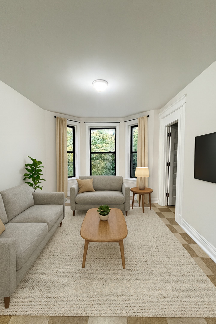 2706 South St Louis Avenue, Unit 3F Chicago, IL 60623 - Photo 2 of 9 a living room with furniture and a window